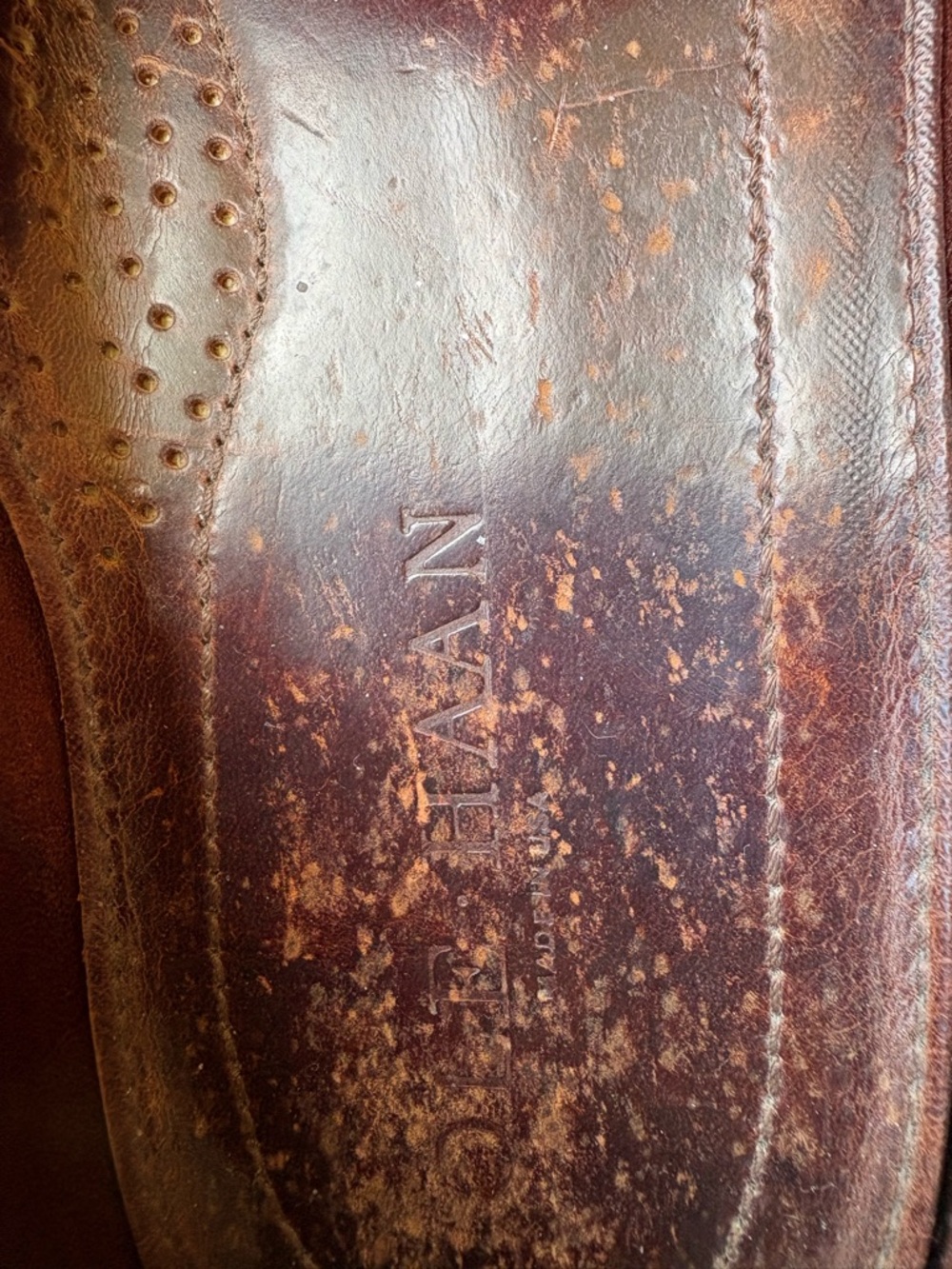 Men’s Vintage Cole Haan Vibram Leather Loafers Size 10 - Picture 9 of 12